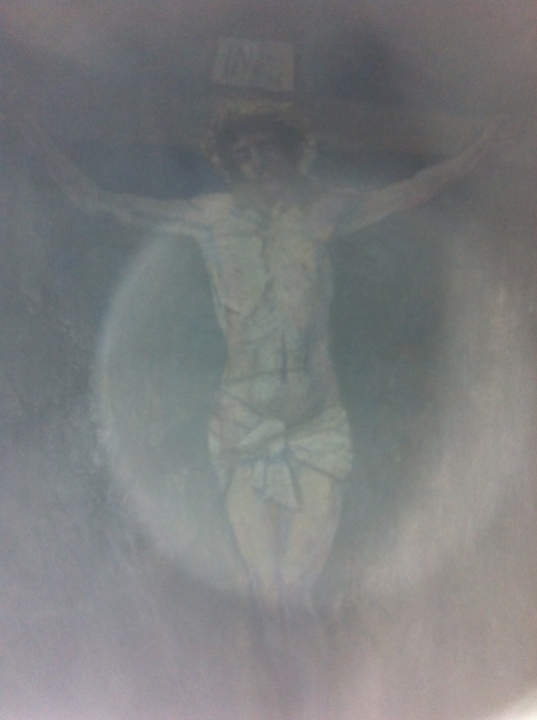 Crucifix inside the cave on Davaar Island